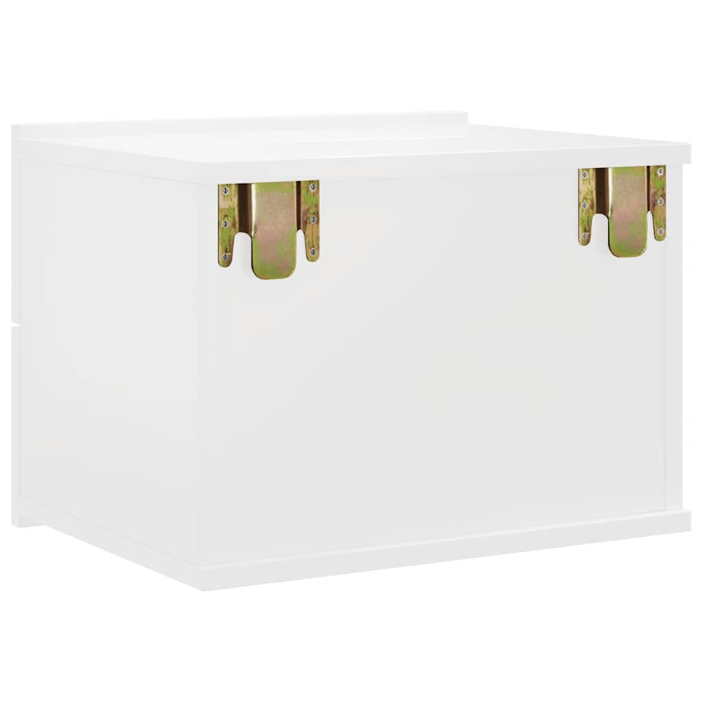 Bedside Cabinets 2 pcs High Gloss White 40x30x30 cm Engineered Wood