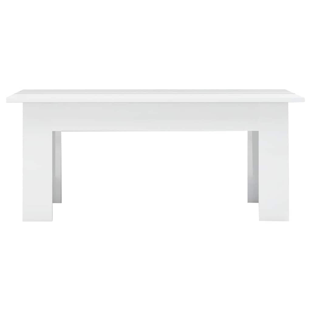 Coffee Table High Gloss White 100x60x42 cm Engineered Wood