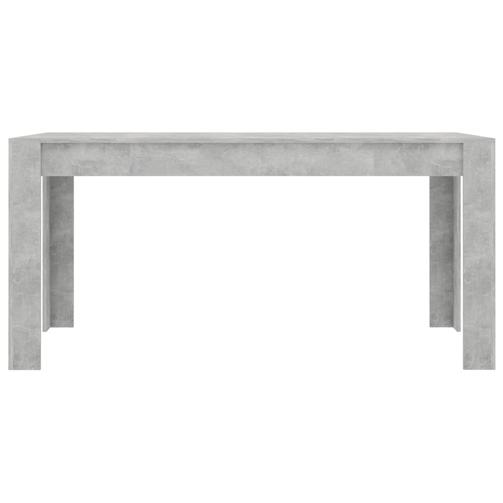 Dining Table Concrete Grey 160x80x76 cm Engineered Wood