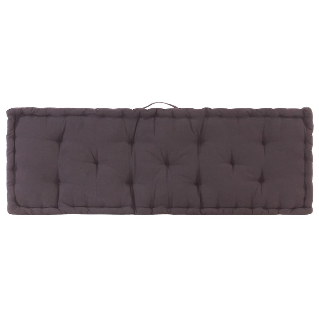 Pallet Floor Cushion Cotton 120x40x7 cm Anthracite