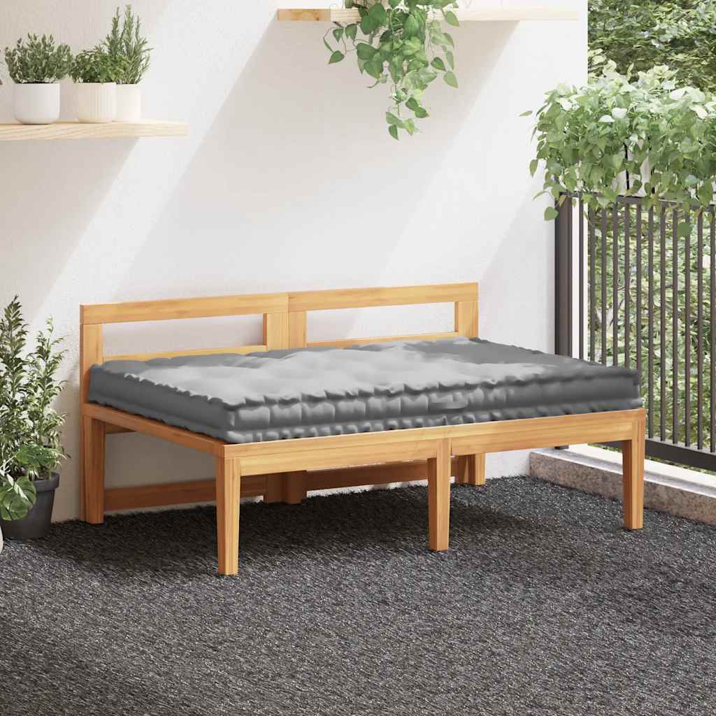 Pallet Floor Cushion Cotton 120x80x10 cm Grey