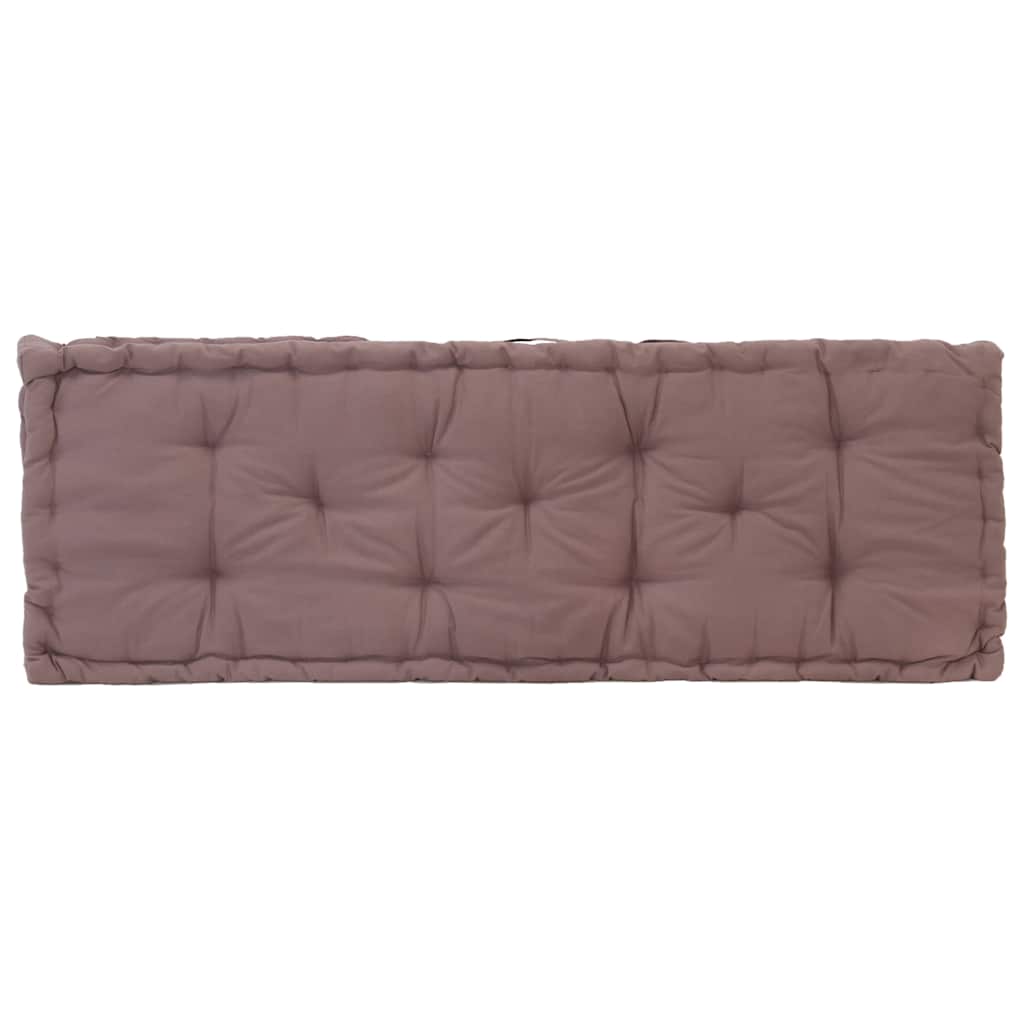 Pallet Floor Cushion Cotton 120x40x7 cm Taupe
