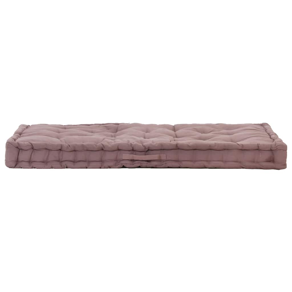 Pallet Floor Cushion Cotton 120x80x10 cm Taupe