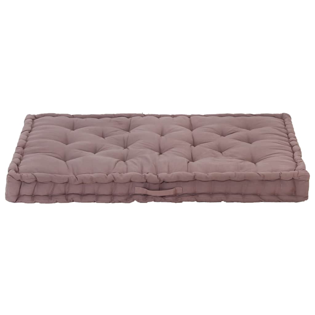 Pallet Floor Cushion Cotton 120x80x10 cm Taupe