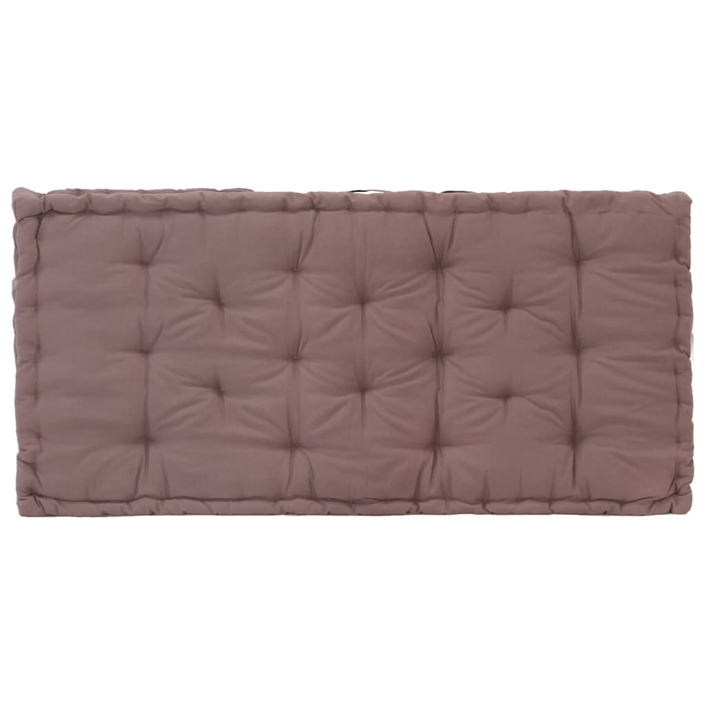 Pallet Floor Cushion Cotton 120x80x10 cm Taupe