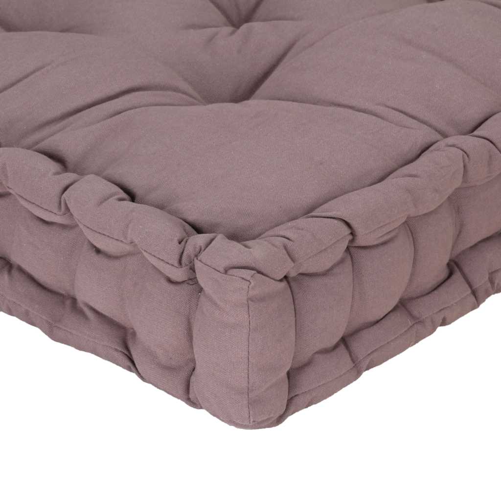 Pallet Floor Cushion Cotton 120x80x10 cm Taupe