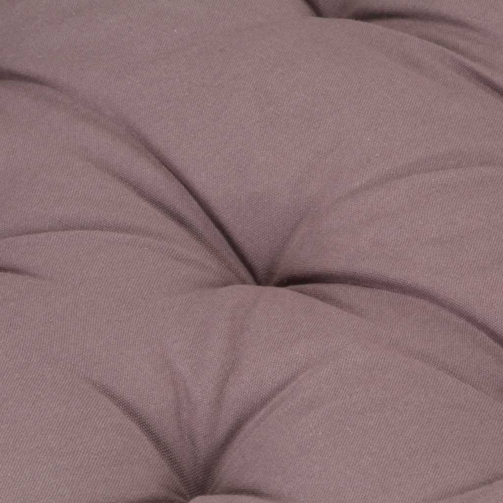 Pallet Floor Cushion Cotton 120x80x10 cm Taupe