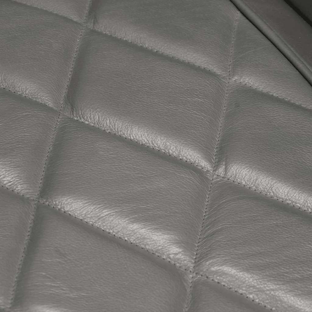 Tub Chair Grey Real Goat Leather