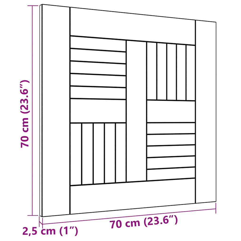 Table Top Solid Teak Wood 70x70x2.5 cm