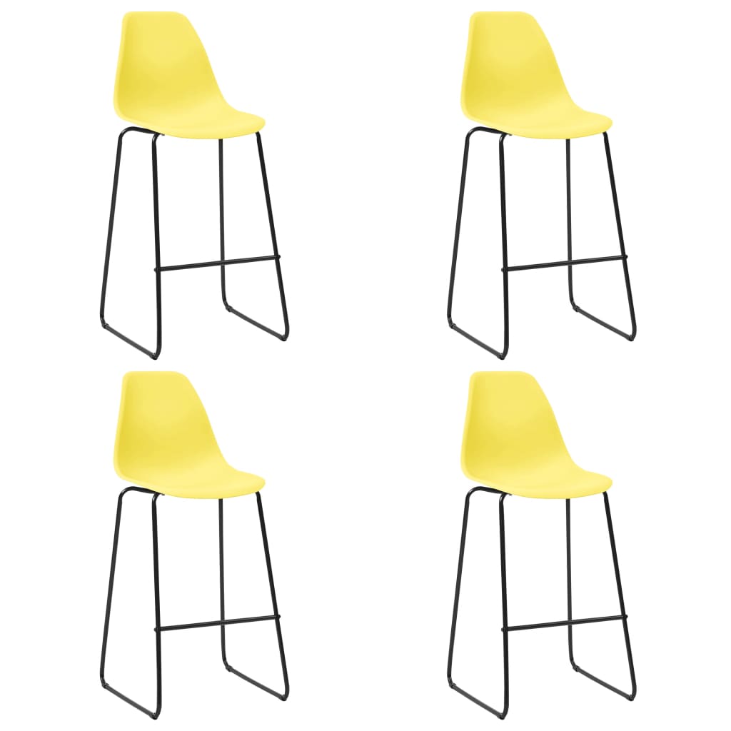 5 Piece Bar Set Plastic Yellow
