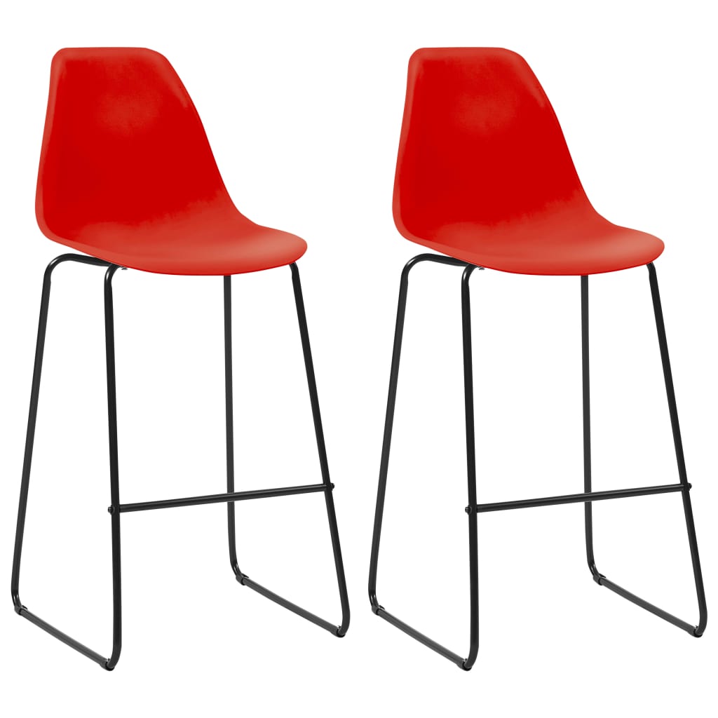 3 Piece Bar Set Plastic Red