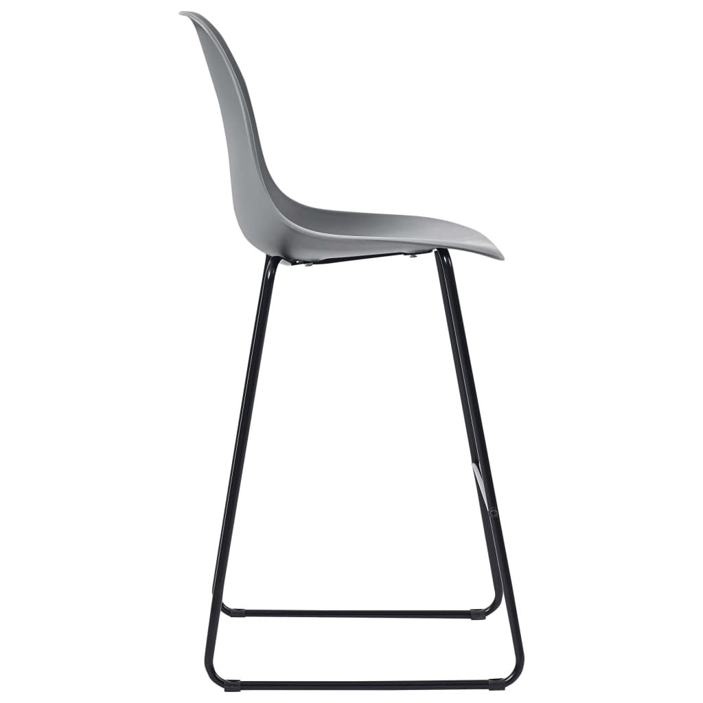 3 Piece Bar Set Plastic Grey
