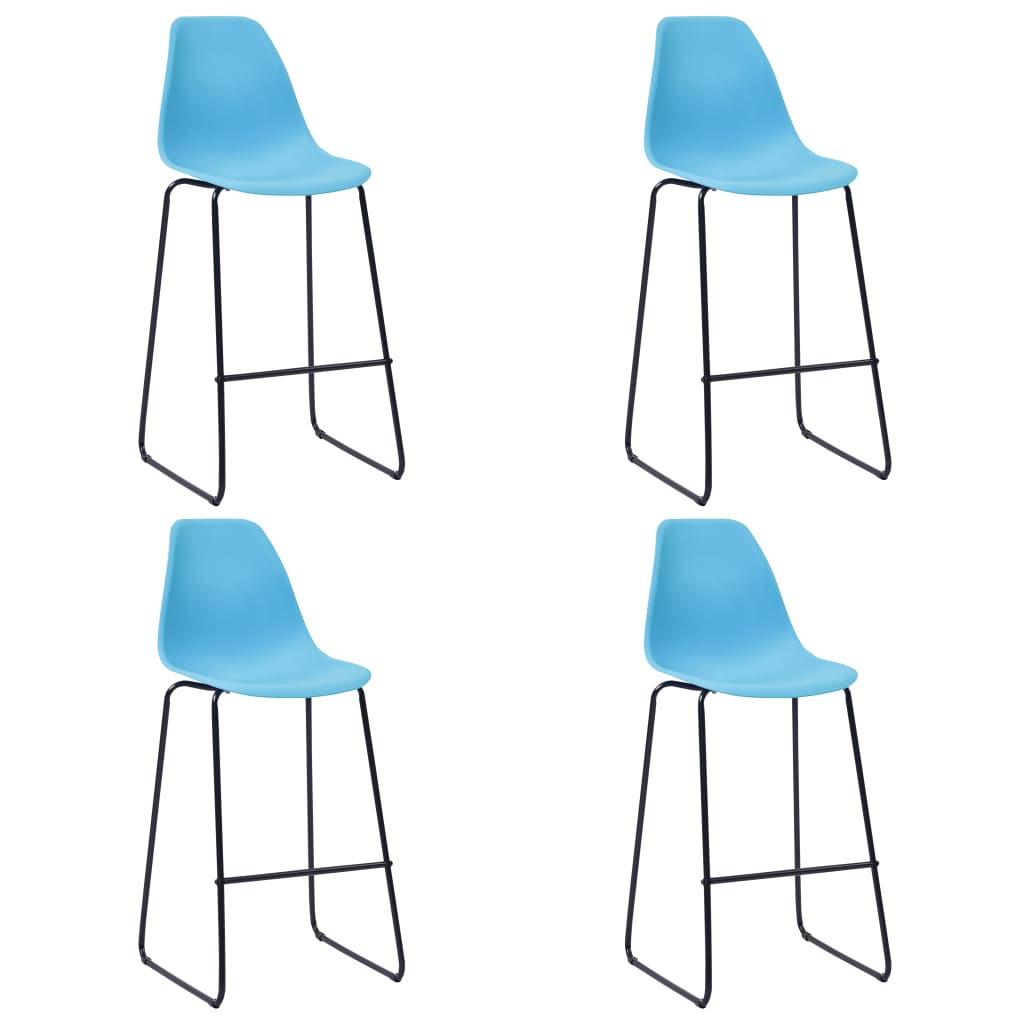 5 Piece Bar Set Plastic Blue