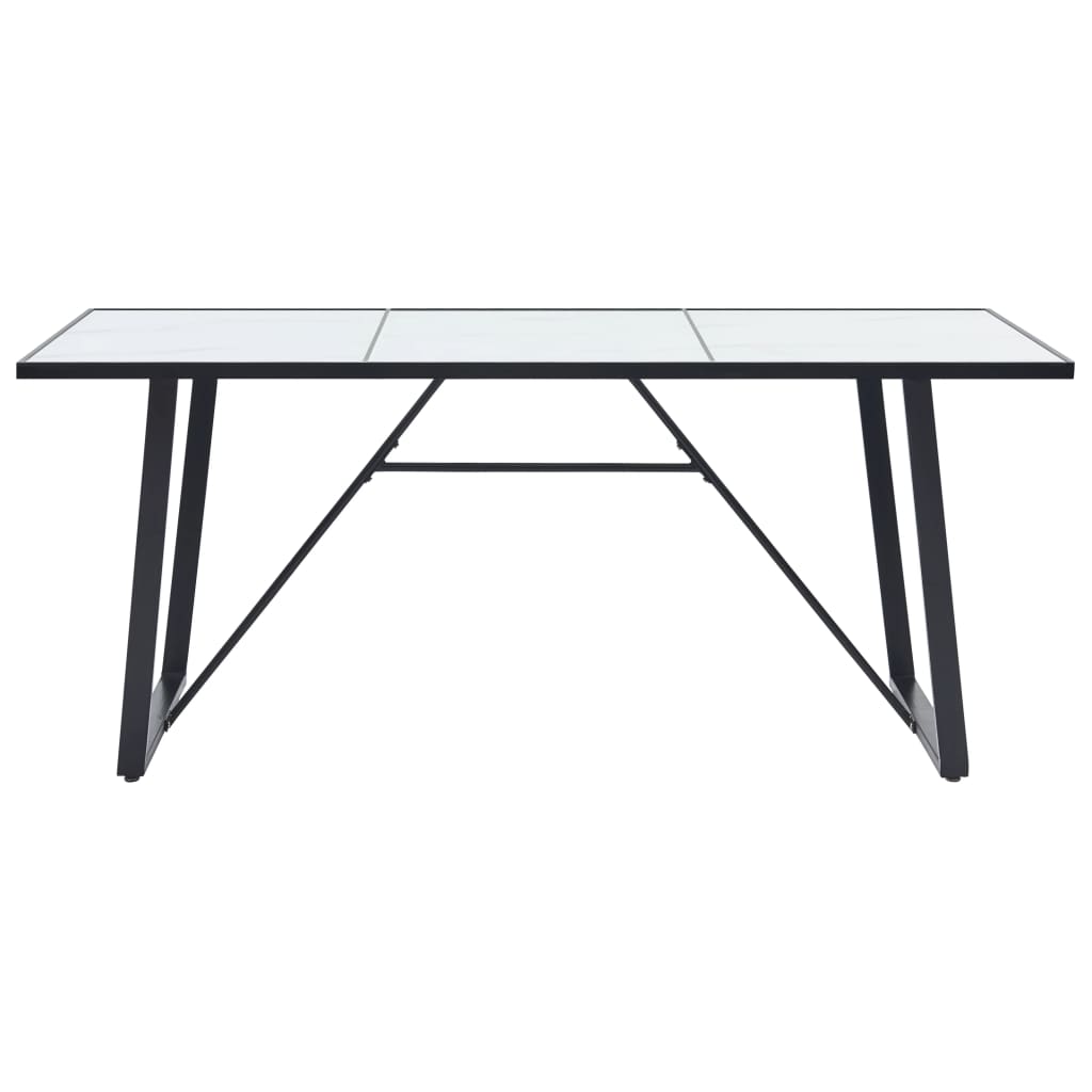 11 Piece Dining Set Black Faux Leather