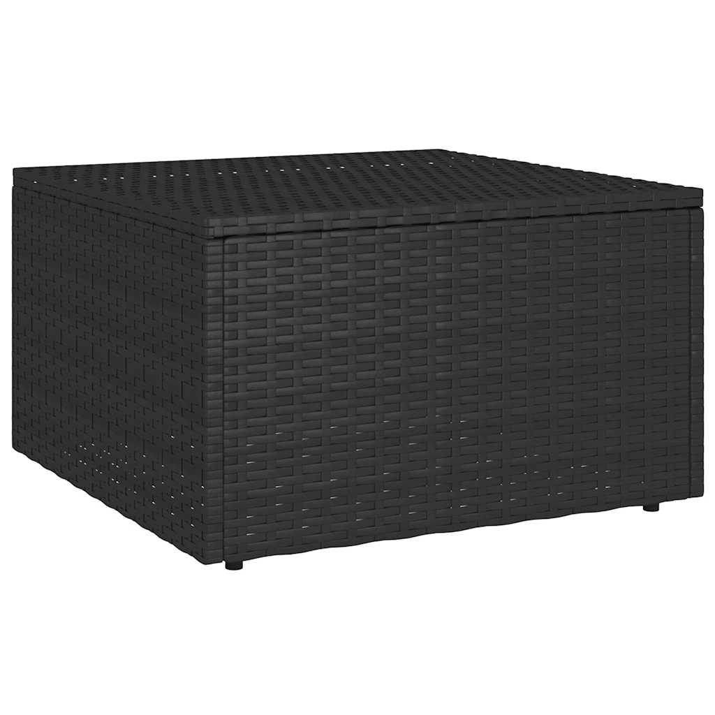 4 Piece Garden Lounge Set with Cushions Poly Rattan Black