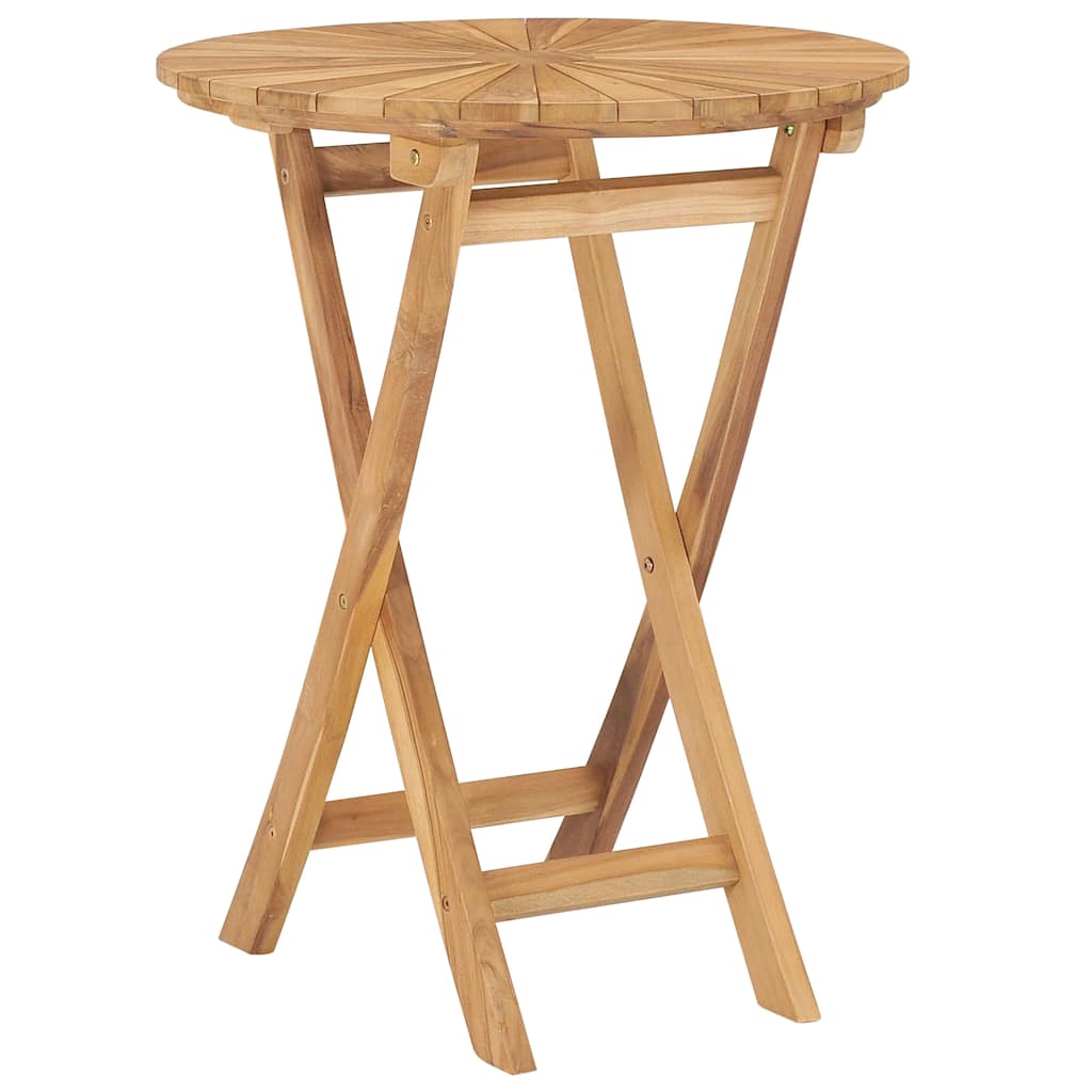 Folding Garden Table ? 60 cm Solid Teak Wood
