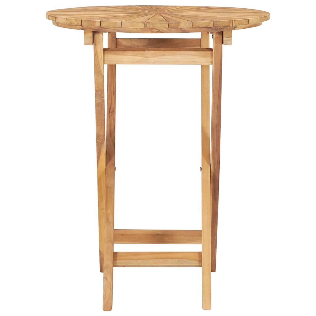 Folding Garden Table ? 60 cm Solid Teak Wood