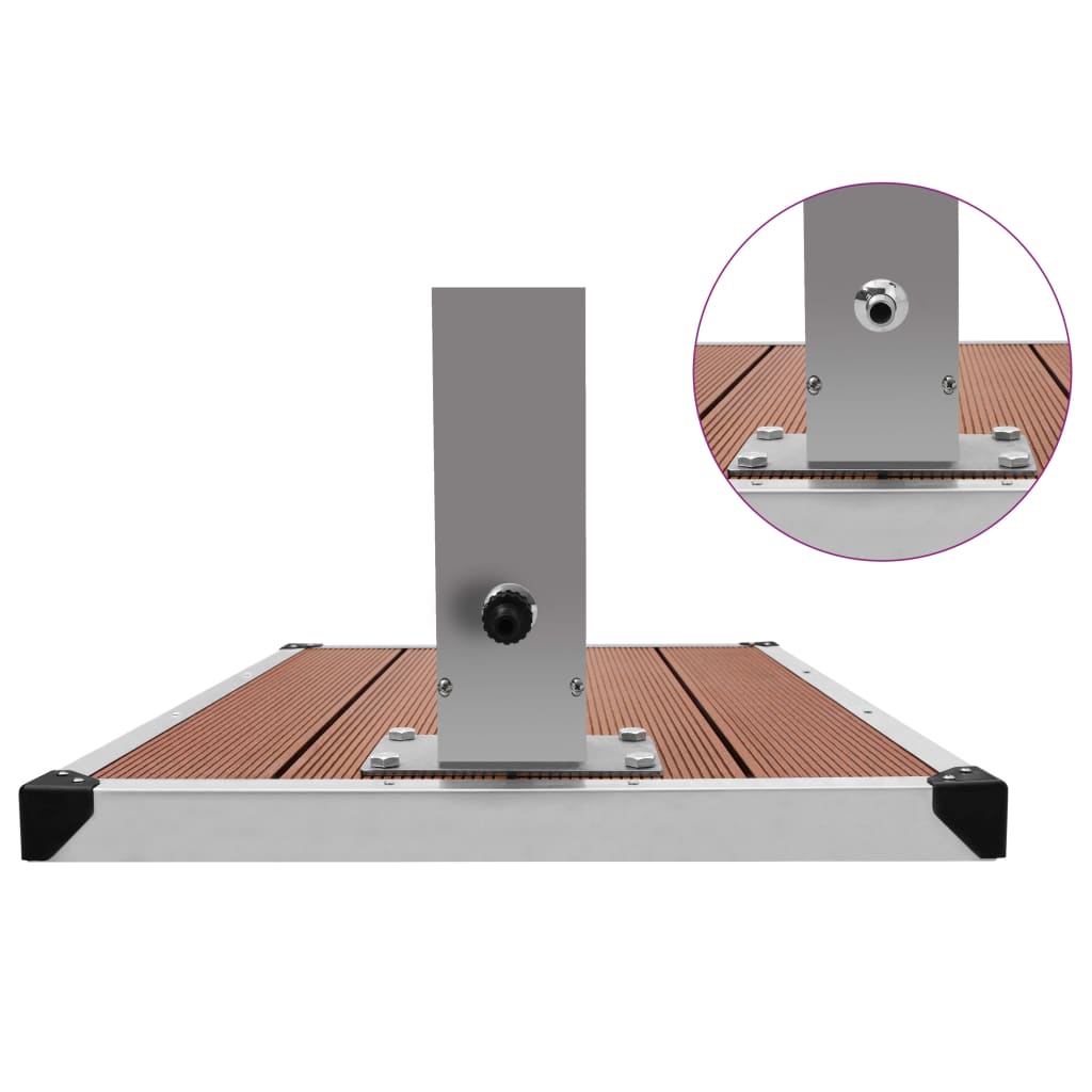Outdoor Shower with Tray WPC Stainless Steel