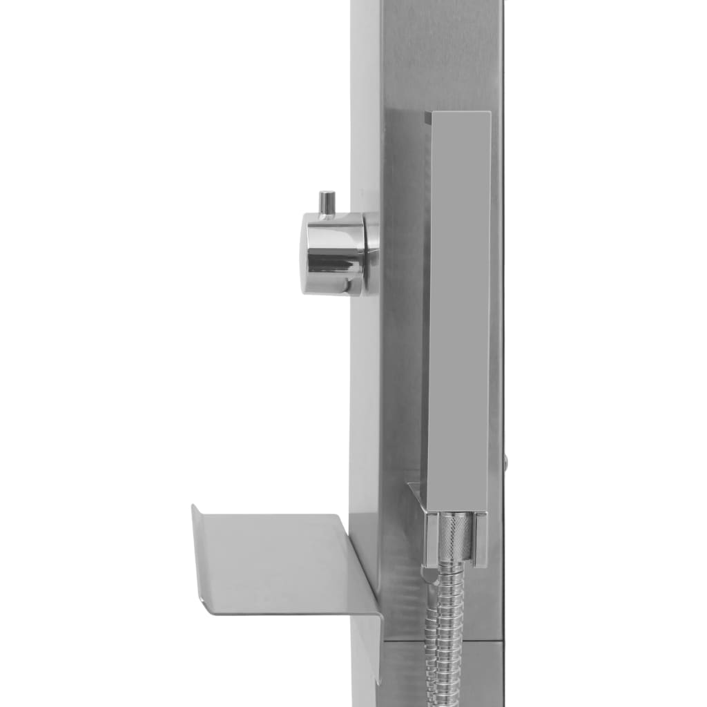 Outdoor Shower with Tray WPC Stainless Steel