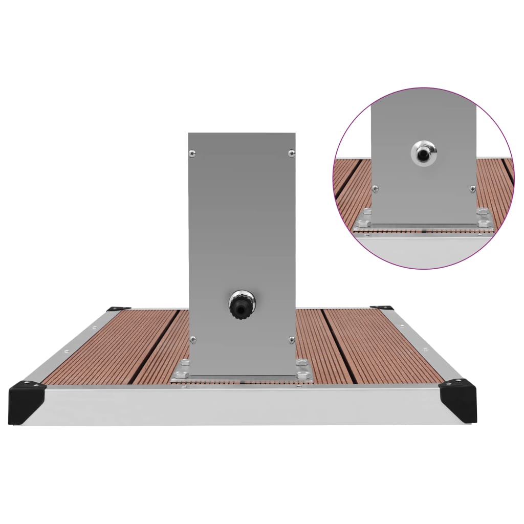 Outdoor Shower with Tray WPC Stainless Steel