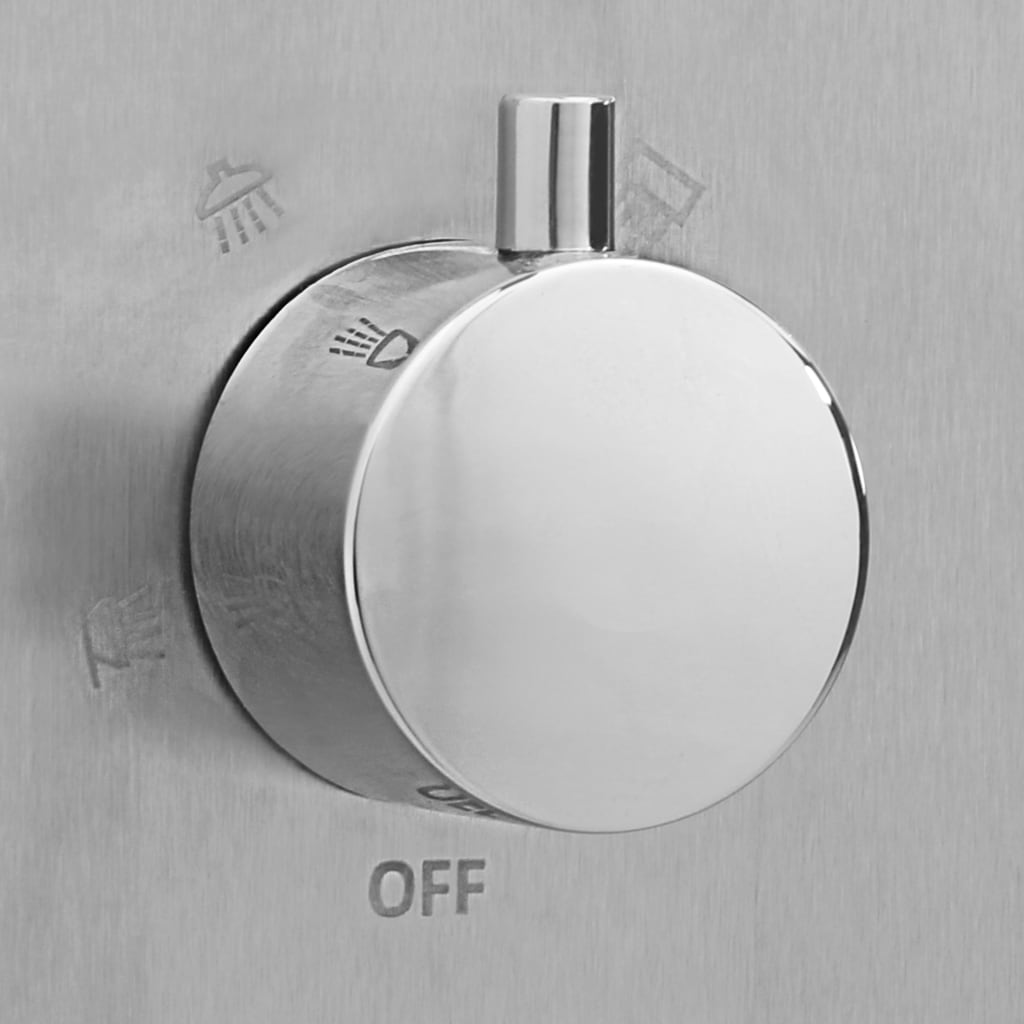 Outdoor Shower with Tray WPC Stainless Steel