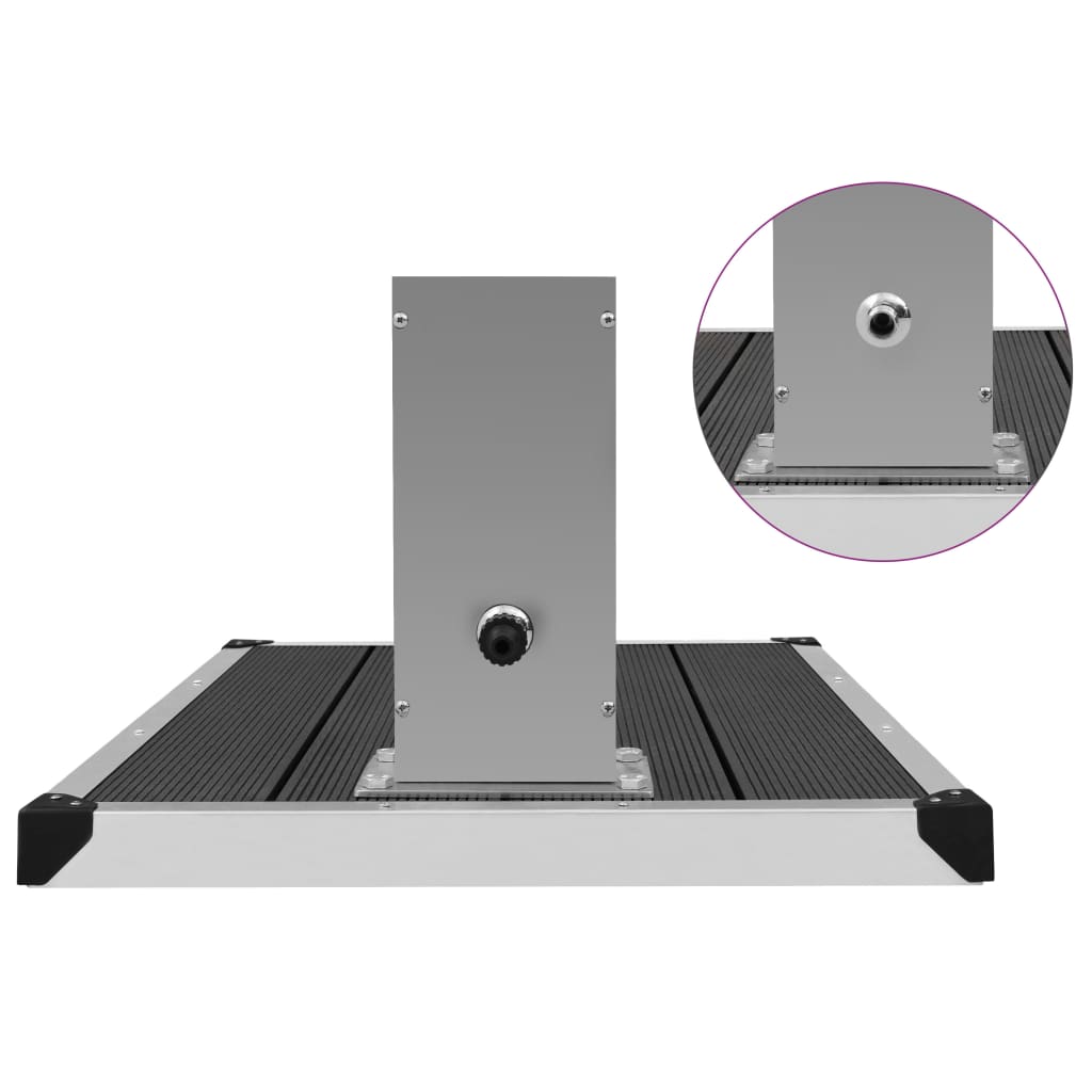 Outdoor Shower with Tray WPC Stainless Steel