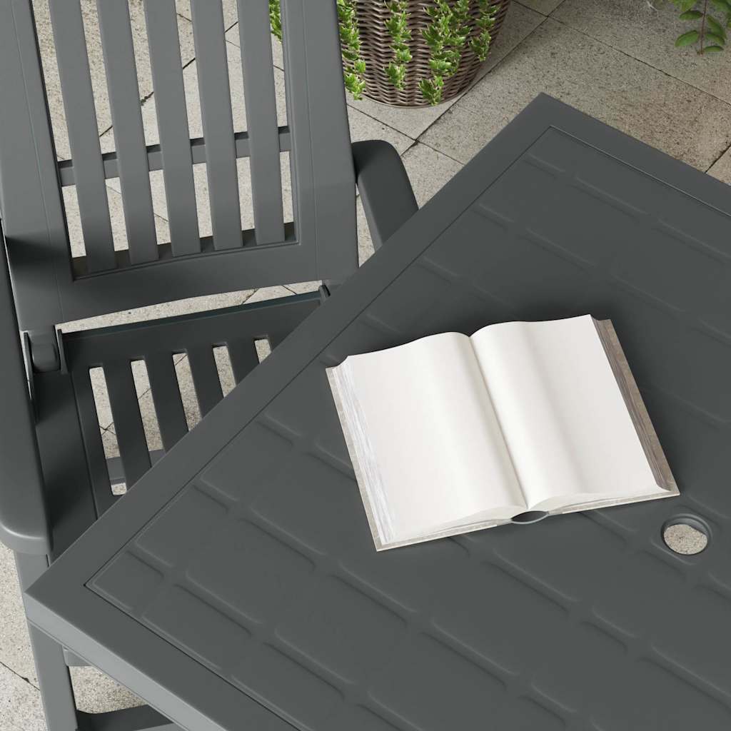 Garden Table Anthracite 80x75x72 cm Plastic
