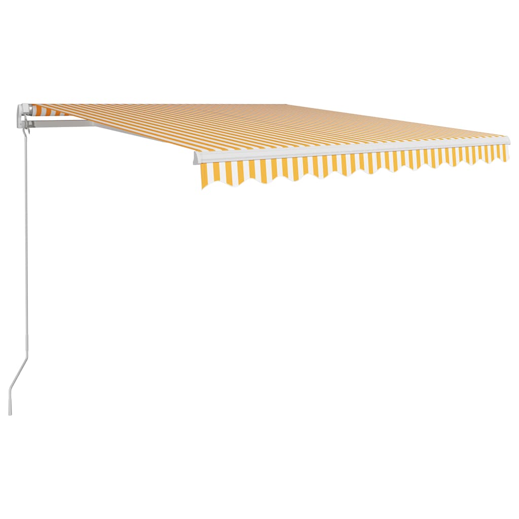 Manual Retractable Awning 300x250 cm Yellow and White