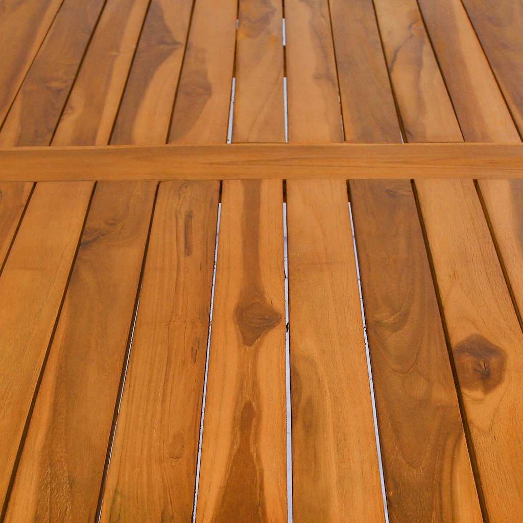 Garden Dining Table 120x65x80 cm Solid Teak Wood
