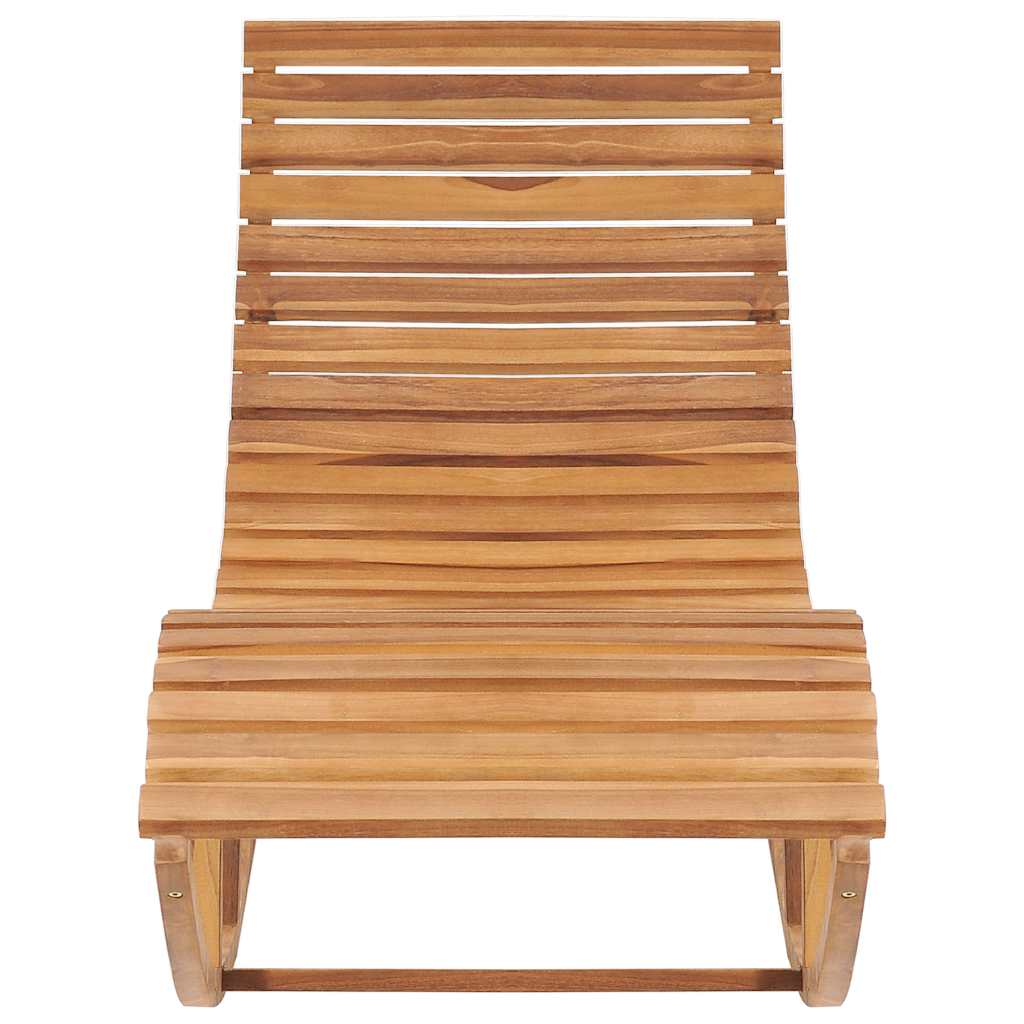 Rocking Sunlounger Solid Teak Wood