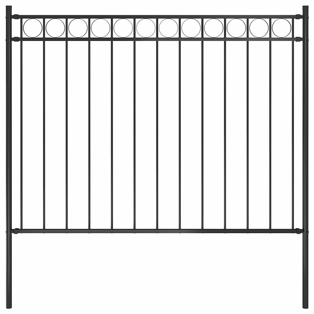 Garden Fence ASSEN Steel 1.7x1.2 m Black