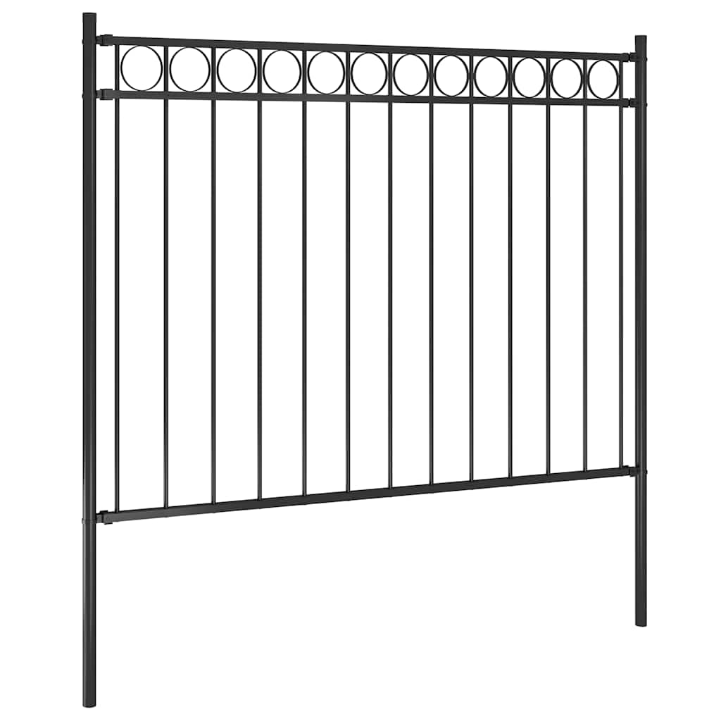 Garden Fence ASSEN Steel 1.7x1.2 m Black