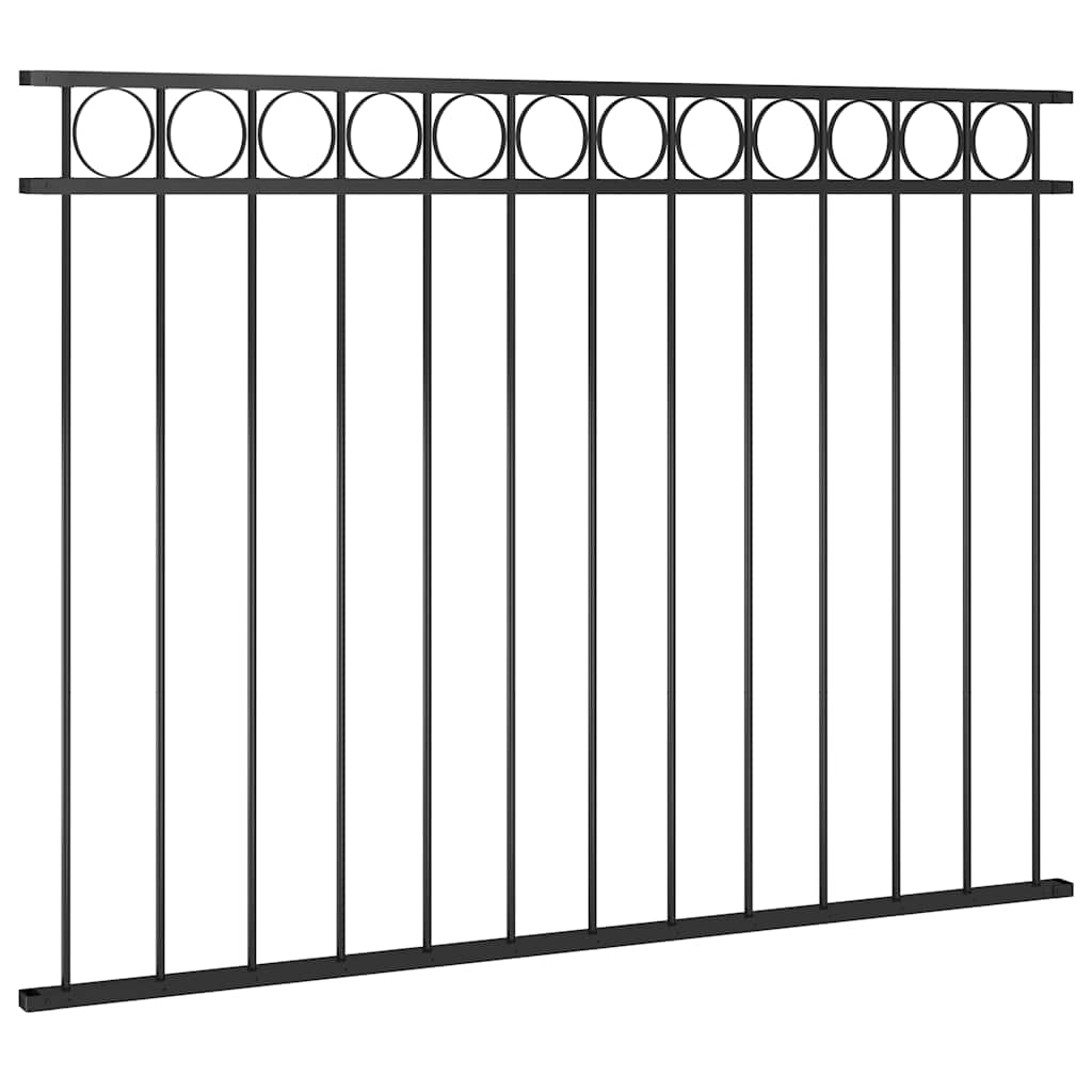 Fence Panel ASSEN Steel 1.7x1.2 m Black