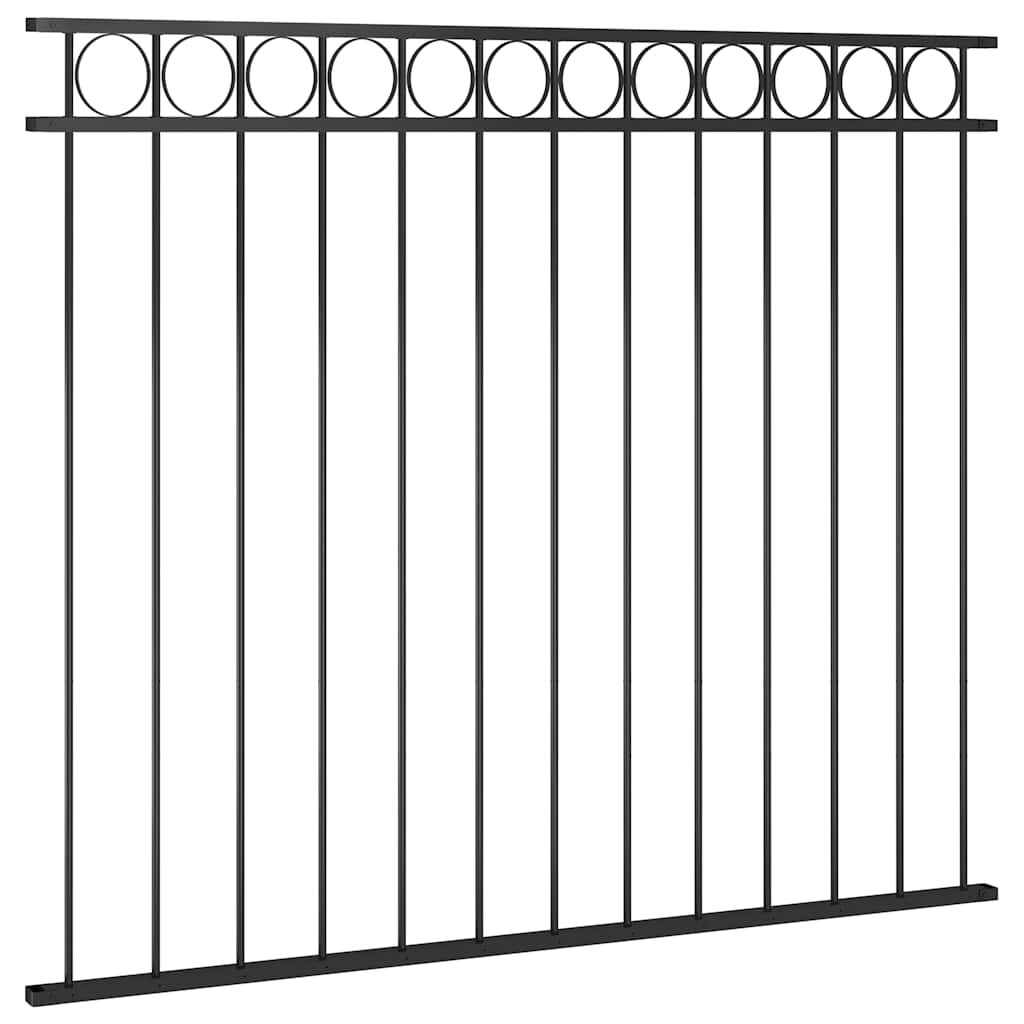 Fence Panel ASSEN Steel 1.7x1.5 m Black