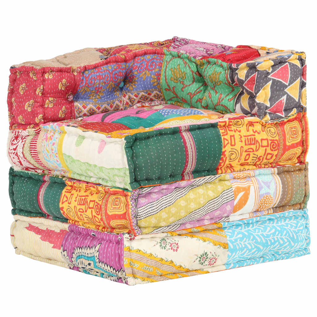 Modular Pouffe Patchwork Fabric