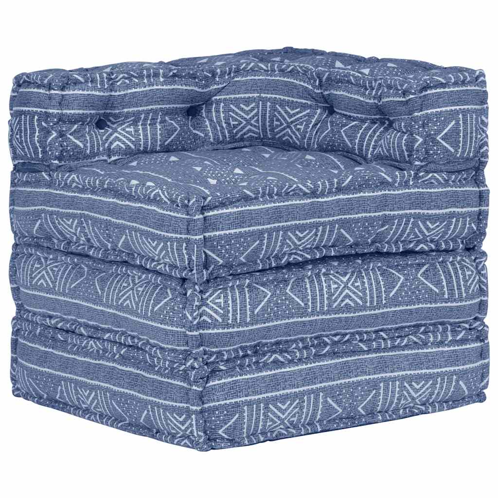 Modular Pouffe Indigo Fabric