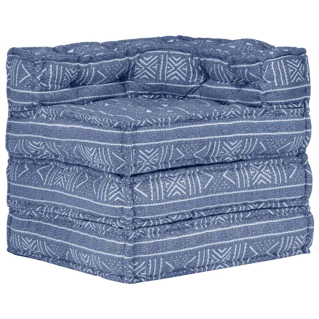 Modular Pouffe Indigo Fabric