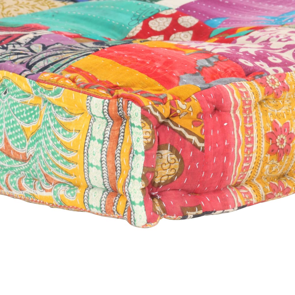 Pallet Sofa Cushion Multicolour Fabric Patchwork