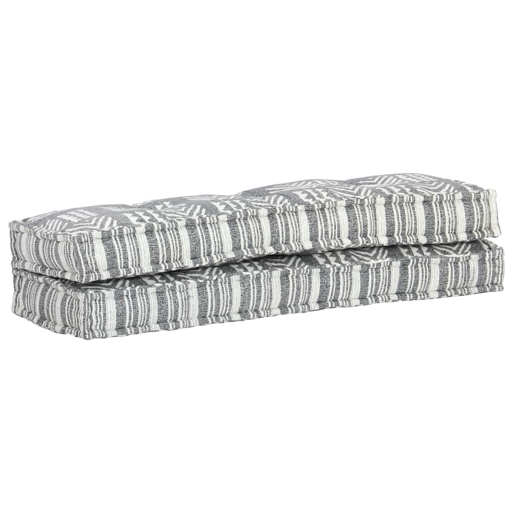 Pallet Sofa Cushion Grey Fabric Patchwork
