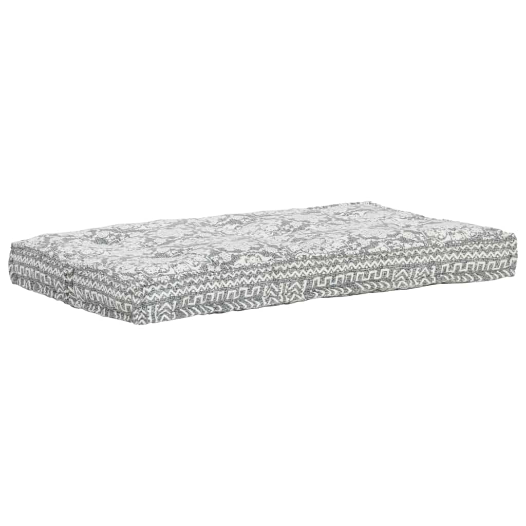 Pallet Sofa Cushion Light Grey Fabric Patchwork