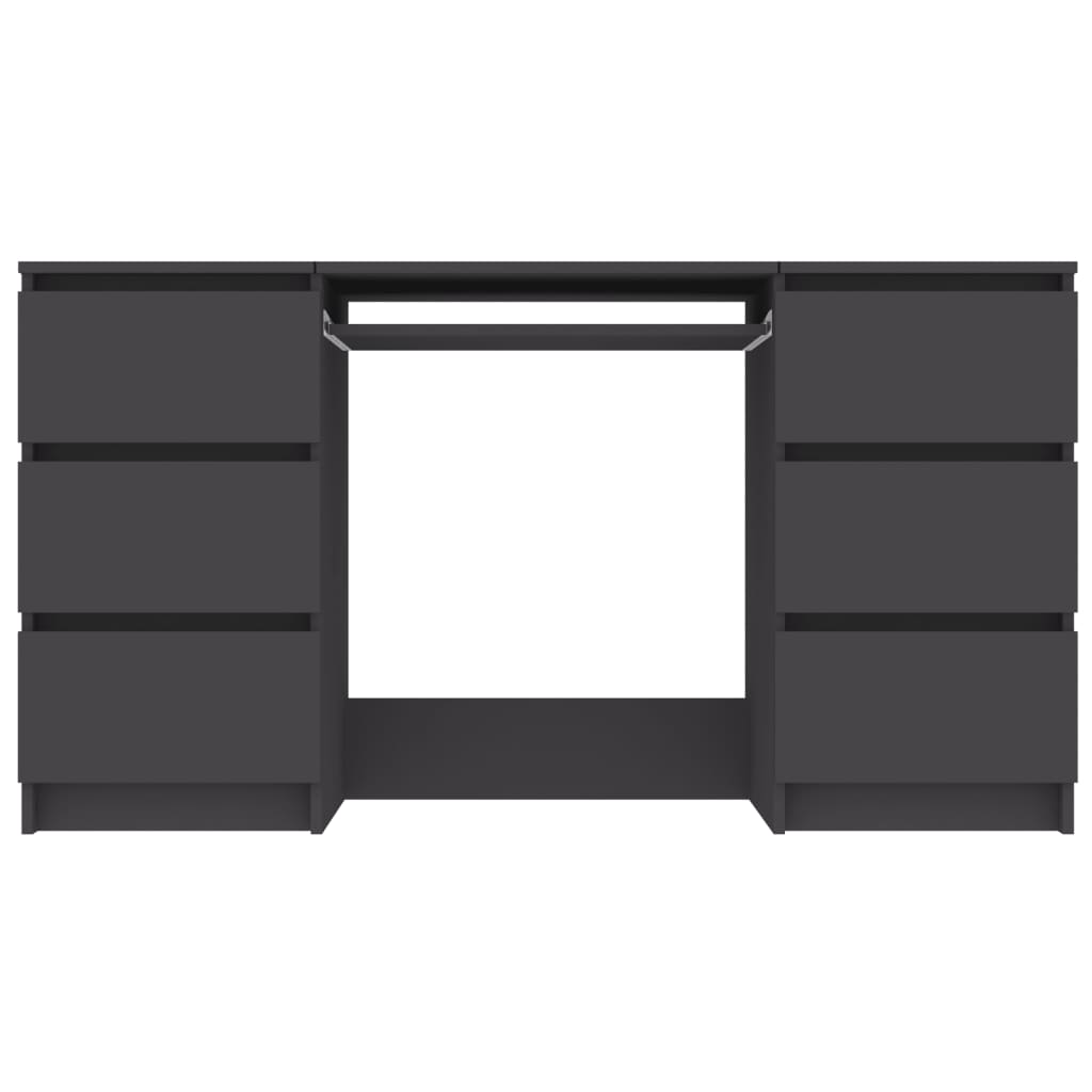 Writing Desk Grey 140x50x77 cm Engineered Wood