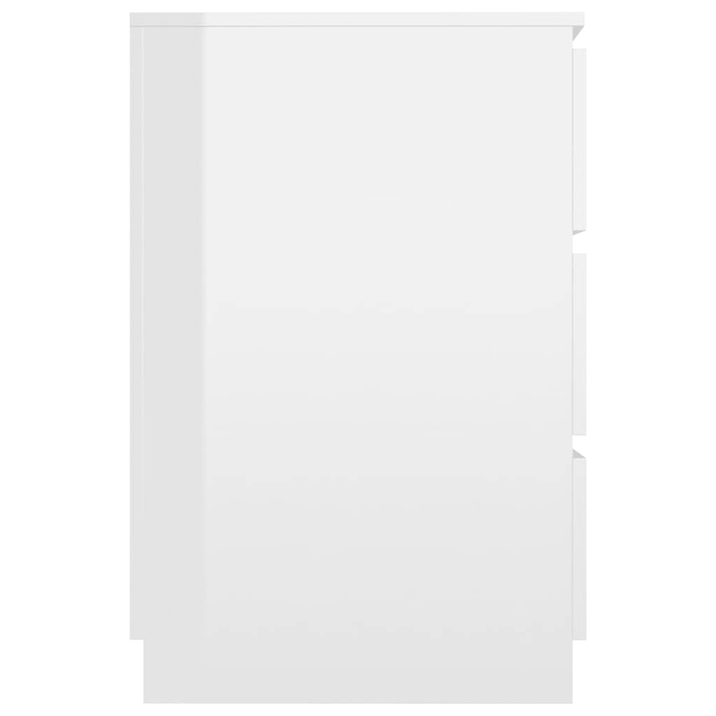 Writing Desk High Gloss White 140x50x77 cm Engineered Wood