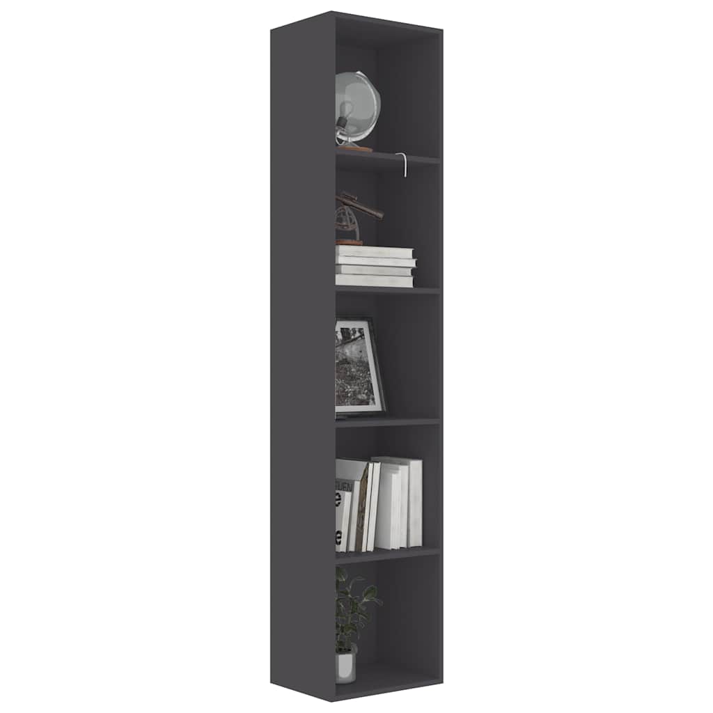 Book Cabinet Grey 40x30x189 cm Engineered Wood