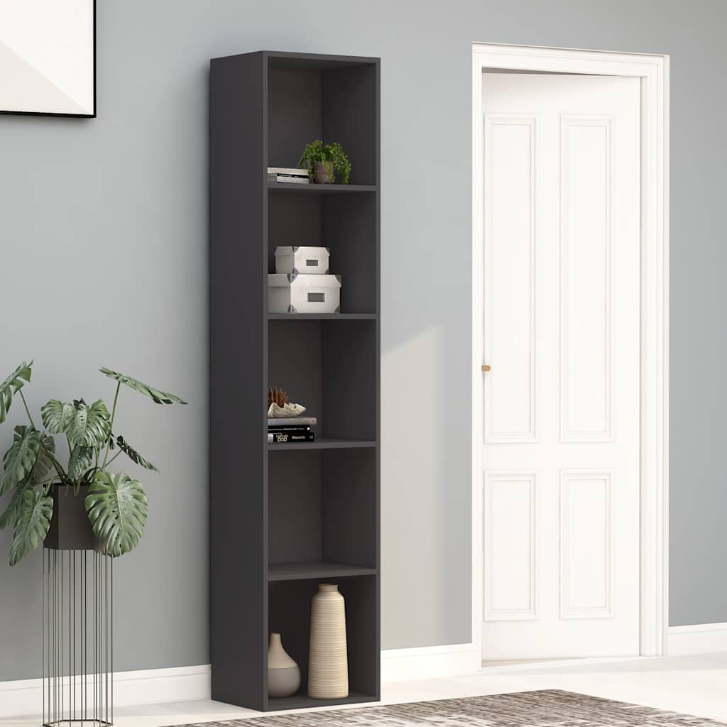 Book Cabinet Grey 40x30x189 cm Engineered Wood