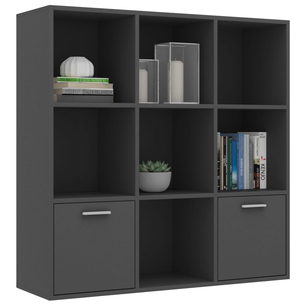 Book Cabinet Grey 98x30x98 cm Engineered Wood