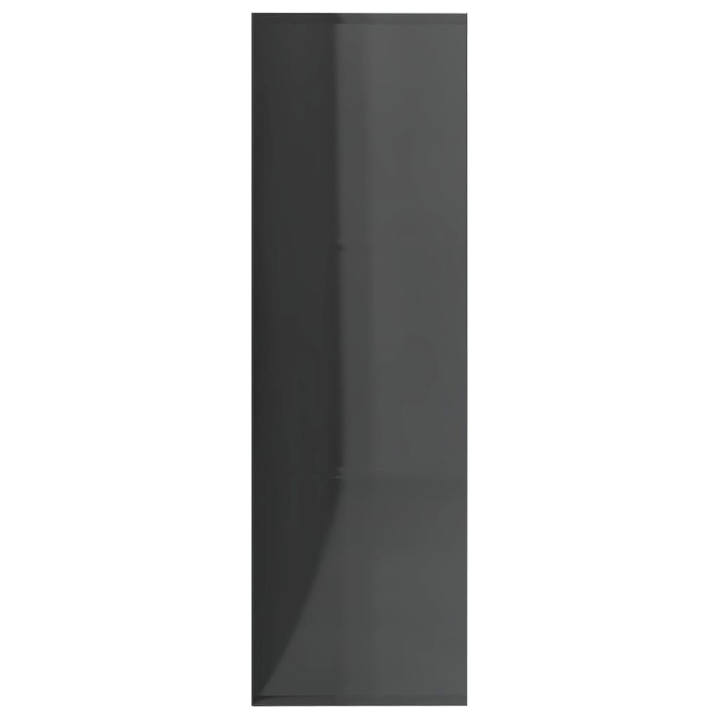 Book Cabinet High Gloss Grey 98x30x98 cm Engineered Wood