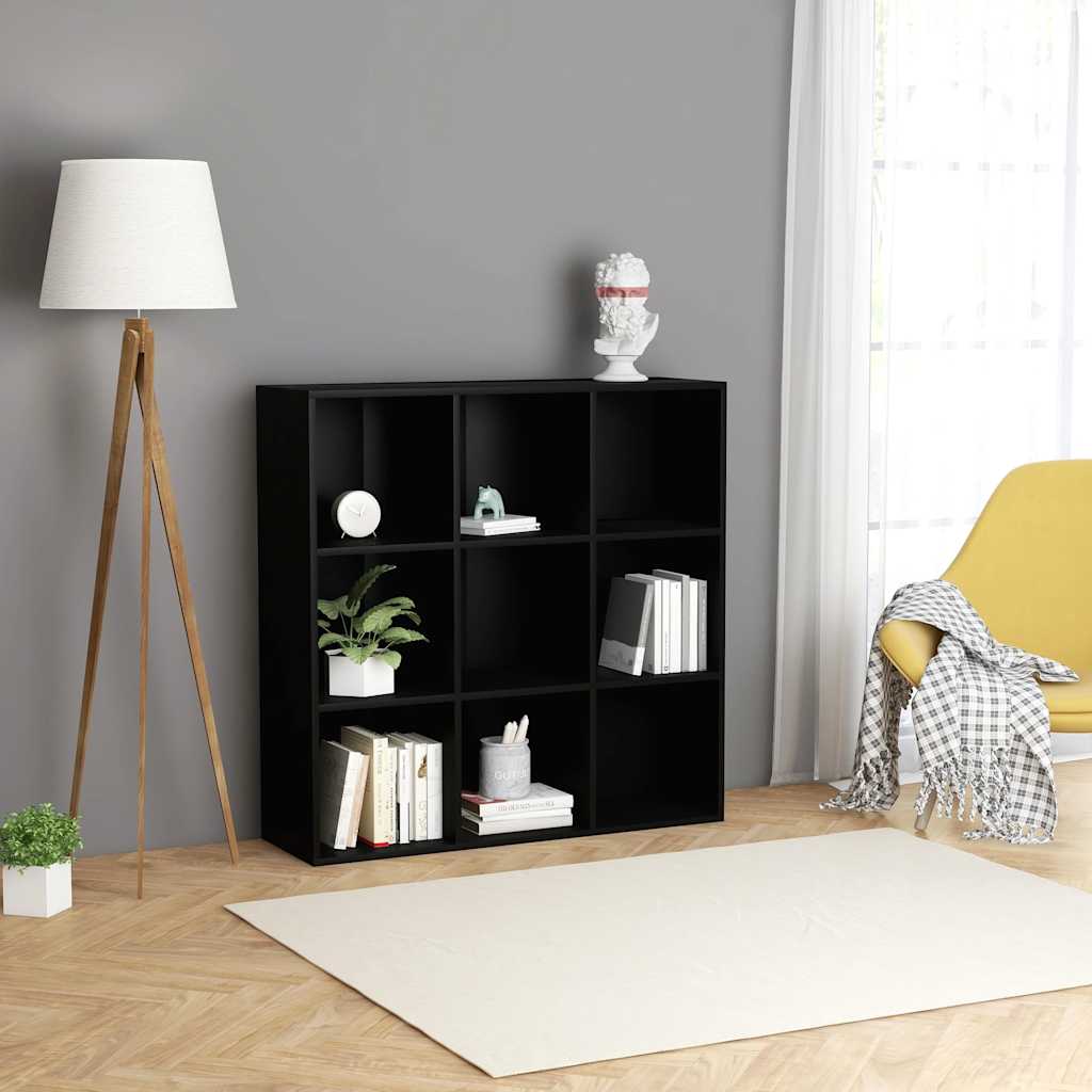 Book Cabinet Black 98x29x97.5cm Engineered Wood