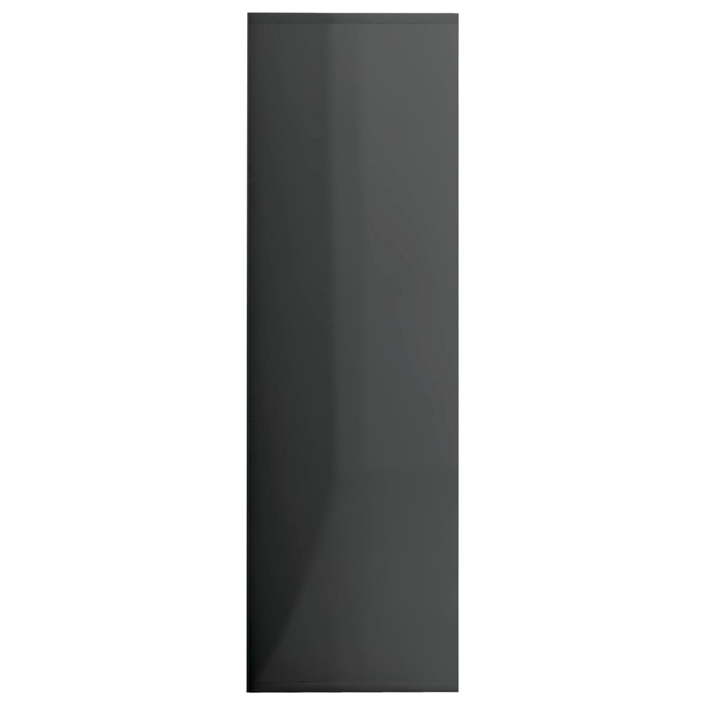 Book Cabinet High Gloss Grey 98x29x97.5 cm Engineered Wood