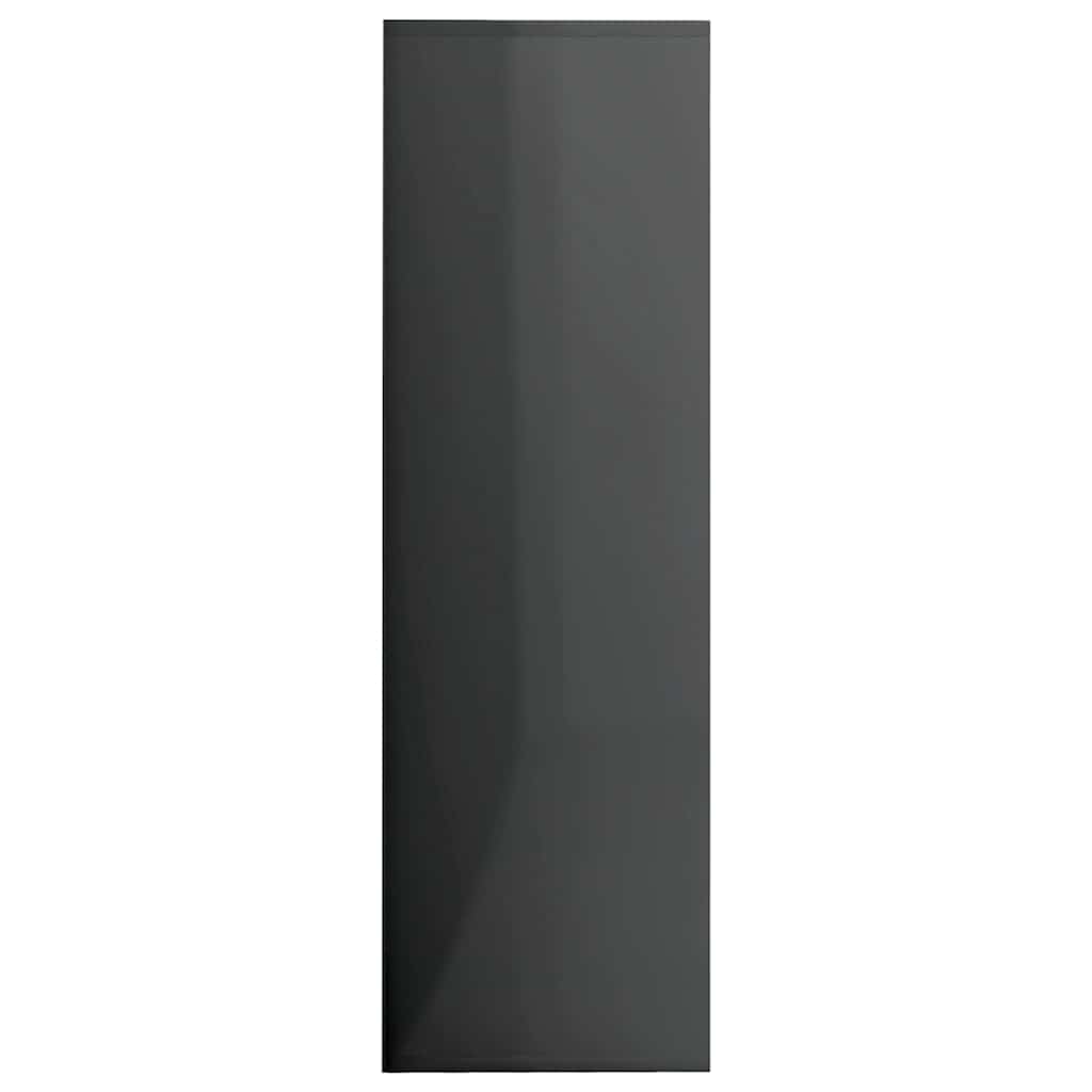 Book Cabinet High Gloss Grey 98x29x97.5 cm Engineered Wood