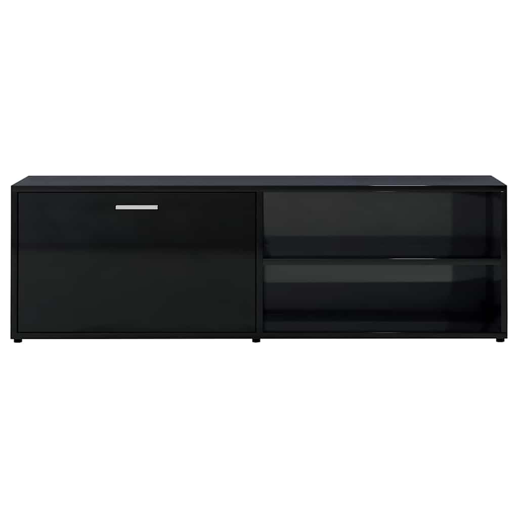 TV Cabinet High Gloss Black 120x34x37 cm Engineered Wood